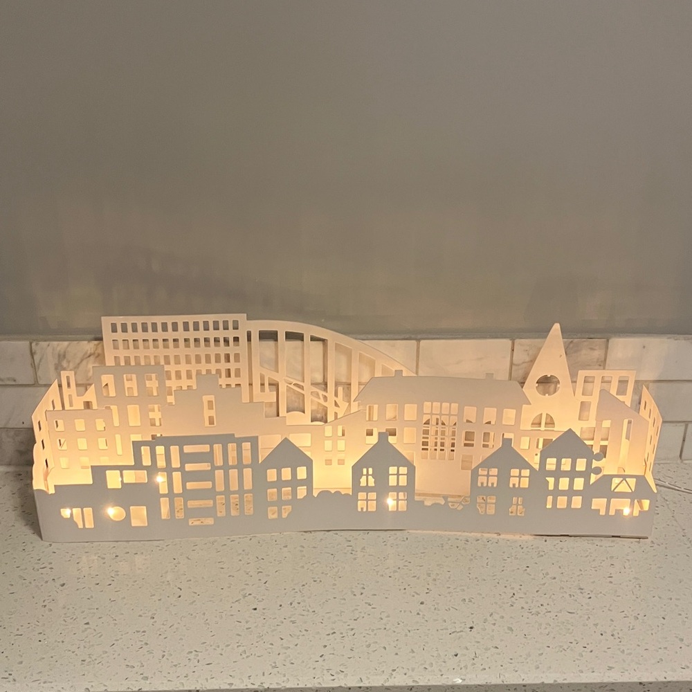 White Cityscape Decorative Light